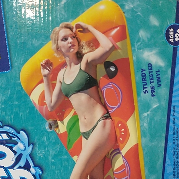 Pizza Shaped Pool Float Lounger 70.9" Long x 48" Wide - Picture 8 of 11